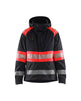 Blaklader Women's Shell Jacket Hi-Vis 4430 #colour_black-red-hi-vis