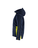 Blaklader Women's Lightweight Lined Functional Jacket 4972 #colour_dark-navy-blue-hi-vis-yellow