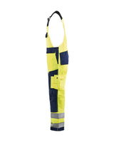Blaklader Hi-Vis Bib Trousers 2660 - Hi-Vis Yellow/Navy Blue