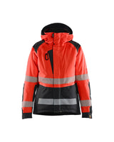 Blaklader Women's Winter Jacket Hi-Vis 4456 #colour_red-hi-vis-black