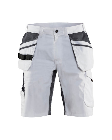 Blaklader Painters Shorts with Stretch 1099 #colour_white-dark-grey