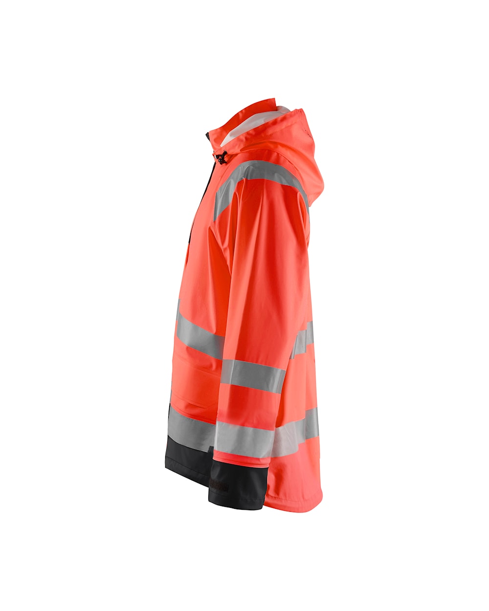 Blaklader Rain Jacket Hi-Vis Level 1 4323 #colour_red-hi-vis-black