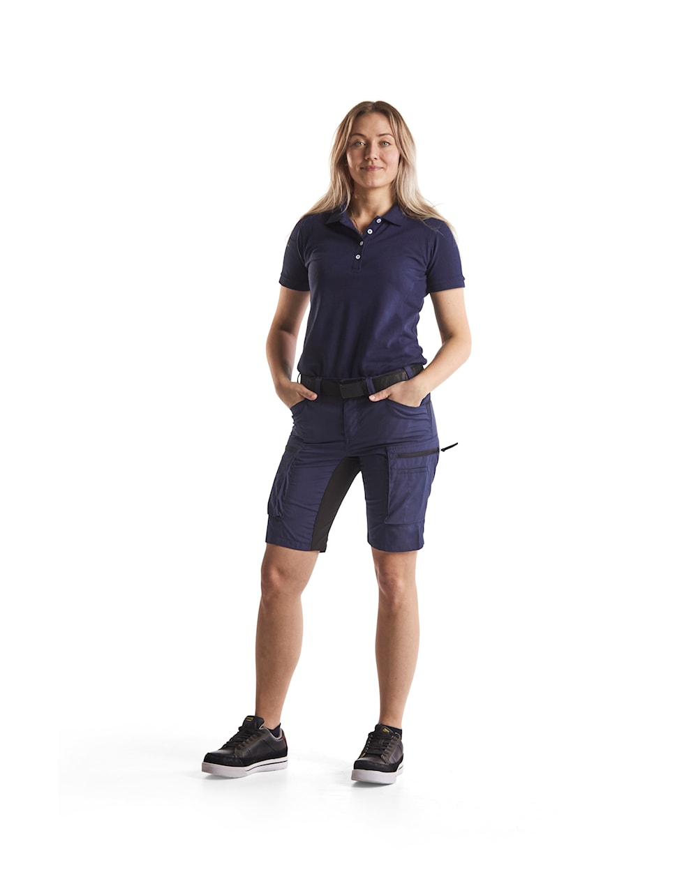 Blaklader Women's Service Shorts with Stretch 7149 #colour_navy-blue-black