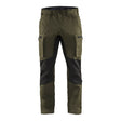 Blaklader Service Trousers with Stretch 14591845 #colour_dark-olive-green-black