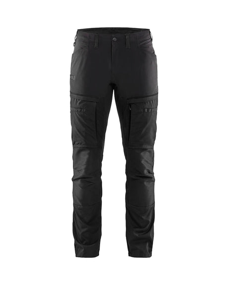 Blaklader Service Trousers with Stretch 1456 #colour_black-dark-grey