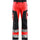 Blaklader Women's Hi-Vis Trousers without Nail Pockets 7155 #colour_red-hi-vis-black