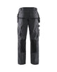 Blaklader Service Trousers with Stretch And Nail Pockets 1496 #colour_mid-grey-black