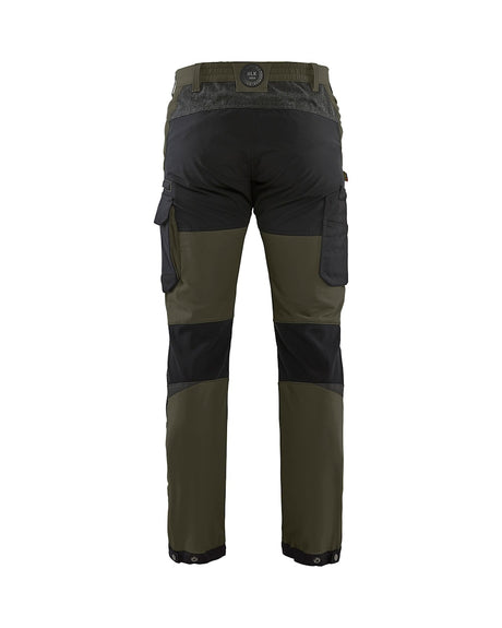 Blaklader 4-Way-Stretch Service Trousers 1422 - Dark Olive Green/Black