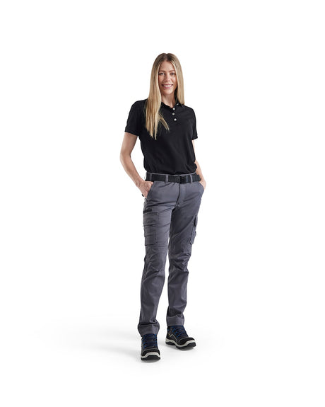 Blaklader Women's Industry Trousers Stretch 7144 #colour_mid-grey-black