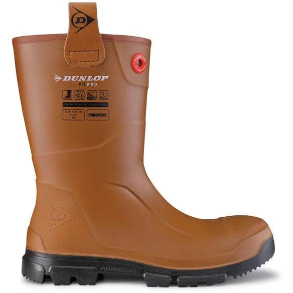 Dunlop Purofort RigPRO Full Safety Fur Lining Wellington Boots