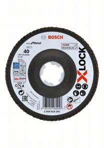 Bosch Professional X-LOCK Flap Discs - Angled Version, Fibre Plate, 125mm, G 40, X571 - Best for Metal