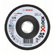 Bosch Professional X-LOCK Flap Discs - Angled Version - Fibre Plate - 115mm - G 120 - X571 - Best for Metal