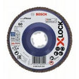 Bosch Professional X-LOCK Flap Discs - Straight Version, Plastic Plate - 125mm - G 60 - X571 - Best for Metal