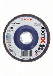 Bosch Professional X-LOCK Flap Discs - Straight Version, Plastic Plate, 115mm, G 60, X571 - Best for Metal
