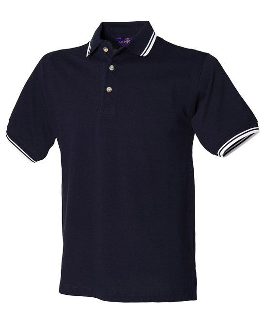 Henbury Double Tipped Collar And Cuff Polo Shirt