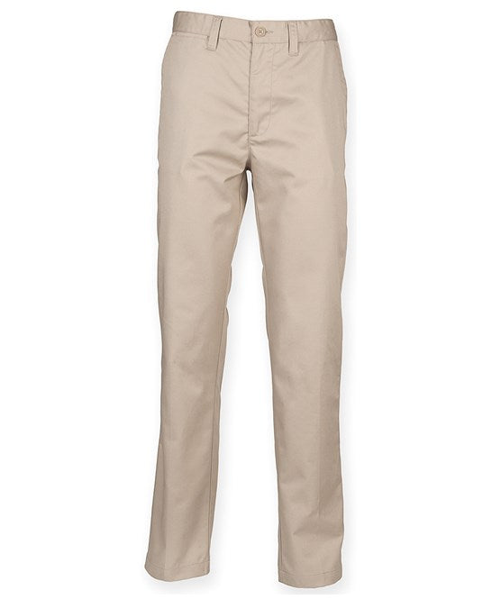 Henbury 65/35 Flat Fronted Chino Trousers