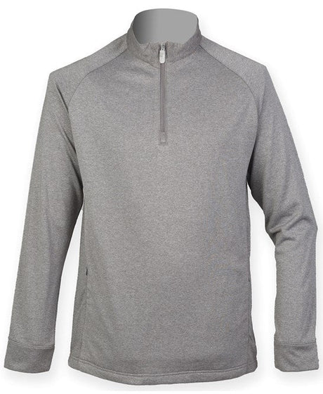 Henbury ¼ Zip Top With Wicking Finish