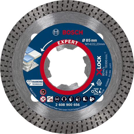 Bosch Professional Expert HardCeramic X-LOCK Diamond Cutting Disc - 85x22.23x1.6x7mm