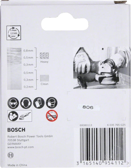 Bosch Professional X-LOCK Cup Brush - Crimped Steel, 75mm, 0.3mm Thickness