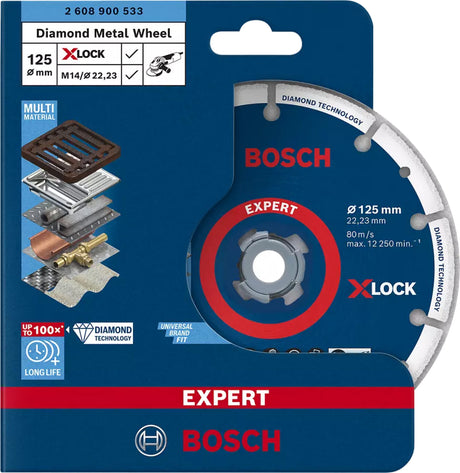 Bosch Professional X-LOCK Diamond Metal Cutting Disc - 125 x 22.23 mm