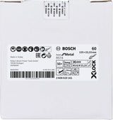 Bosch Professional X-LOCK Fibre Sanding Discs - 125mm G 60 R574 - Best for Metal