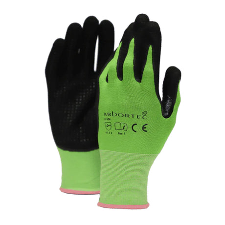 Arbortec Glove Microfoam Nitrile Grip #colour_lime