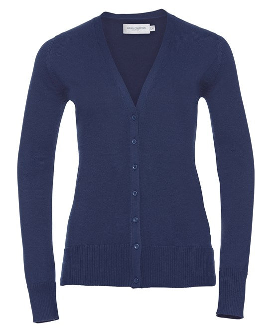 Russell Collection Women's V-Neck Knitted Cardigan