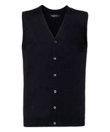 Russell Collection V-Neck Sleeveless Knitted Cardigan