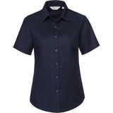 Russell Collection Women's Short Sleeve Oxford Shirt