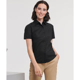 Russell Collection Women's Short Sleeve Oxford Shirt