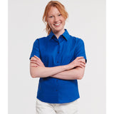 Russell Collection Women's Short Sleeve Oxford Shirt