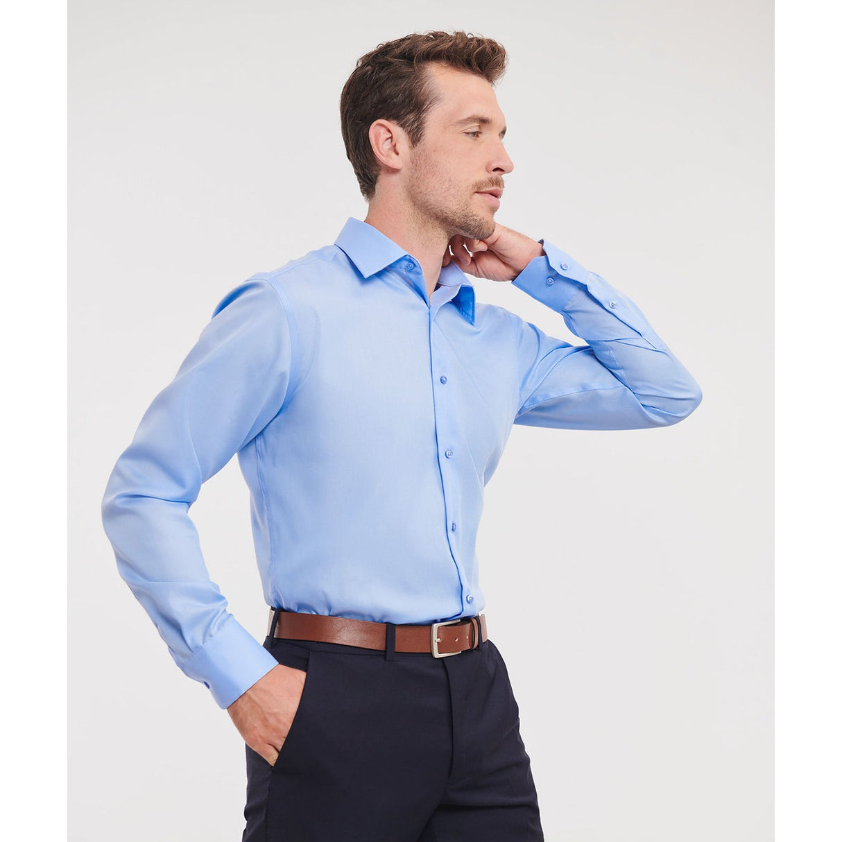 Russell Collection Long Sleeve Tailored Ultimate Non-Iron Shirt