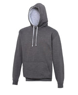 Awdis Just Hoods Varsity Hoodie - Charcoal/Heather Grey