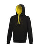 Awdis Just Hoods Varsity Hoodie - Jet Black/Sun Yellow