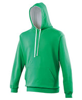 Awdis Just Hoods Varsity Hoodie - Kelly Green/Arctic White