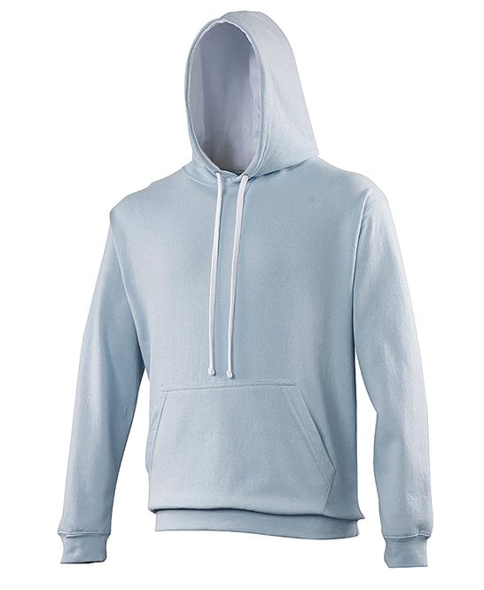 Awdis Just Hoods Varsity Hoodie - Sky/Arctic White