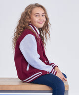 Awdis Just Hoods Kids Varsity Jacket