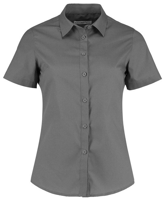 Kustom Kit Women's Poplin Shirt Short Sleeve