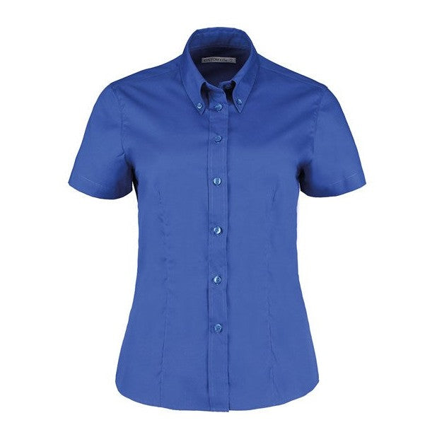 Kustom Kit Women's Corporate Oxford Blouse Short-Sleeved (Tailored Fit)