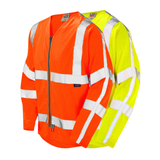 Leo Workwear HUISH Leo EcoViz LFS/AS Sleeved Zip Waistcoat (EN 14116 & EN
