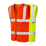 Leo Workwear MEETH Leo EcoViz LFS Zip Waistcoat (EN 14116)