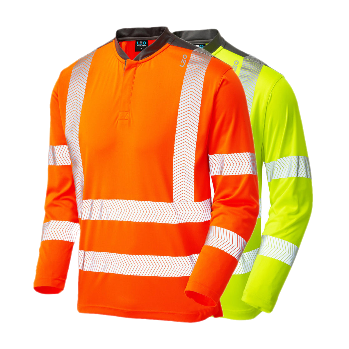 Leo Workwear WATERMOUTH Leo EcoViz COOLMAX High Performance Sleeved T-Shirt