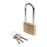 Silverline Brass Padlock Long Shackle