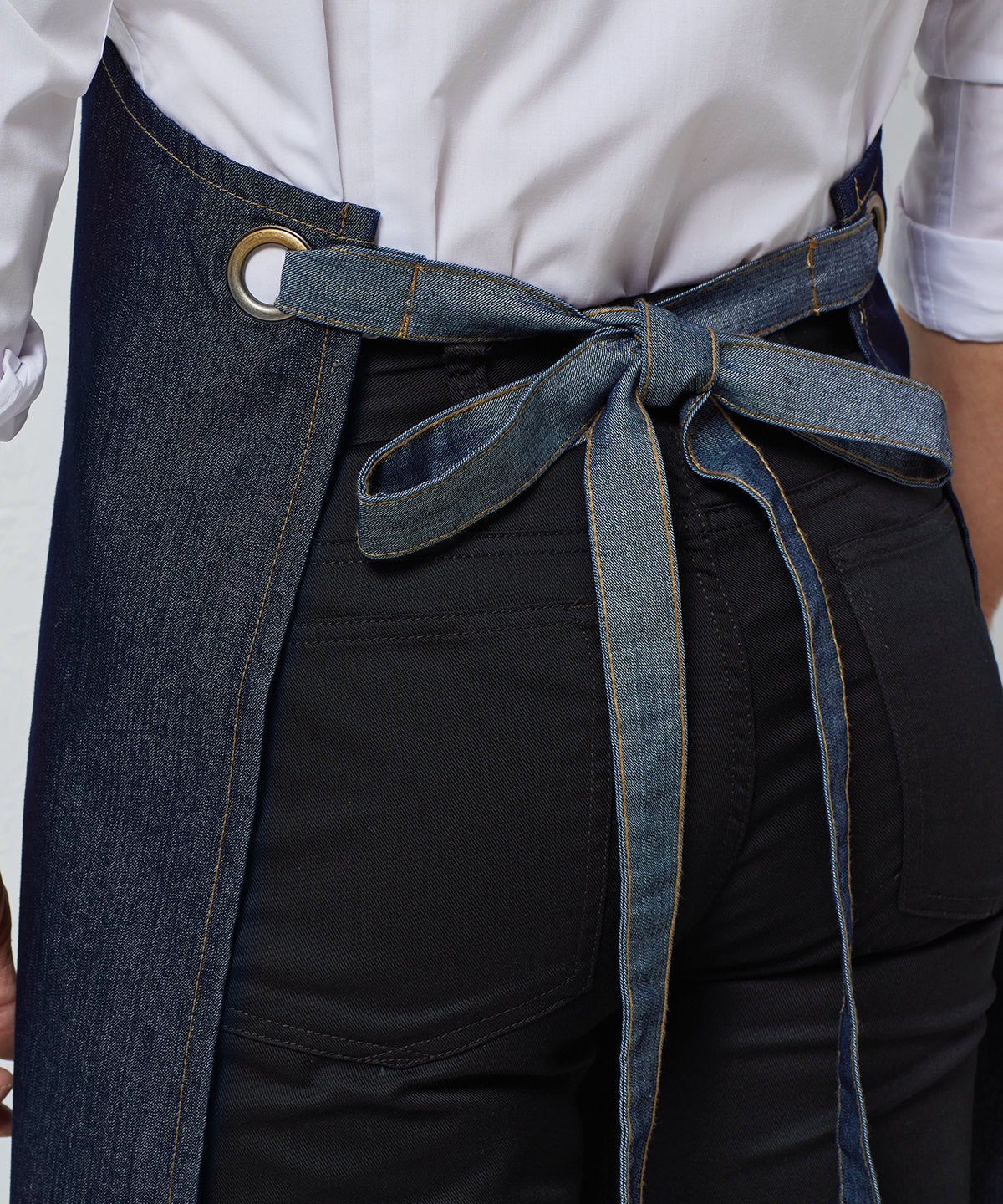 Premier Domain Contrast Denim Bib Apron