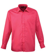 Premier Long Sleeve Poplin Shirt - Hot Pink