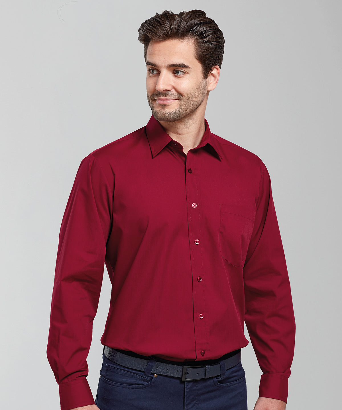 Premier Long Sleeve Poplin Shirt - Rich Violet