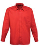 Premier Long Sleeve Poplin Shirt - Red