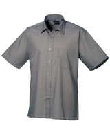 Premier Short Sleeve Poplin Shirt - Dark Grey