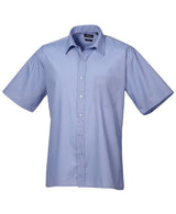 Premier Short Sleeve Poplin Shirt - Mid Blue