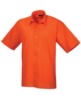 Premier Short Sleeve Poplin Shirt - Orange